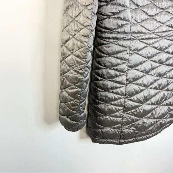 Steve Madden metallic grey quilted Glacier Shield hooded parka S - Picture 8 of 14